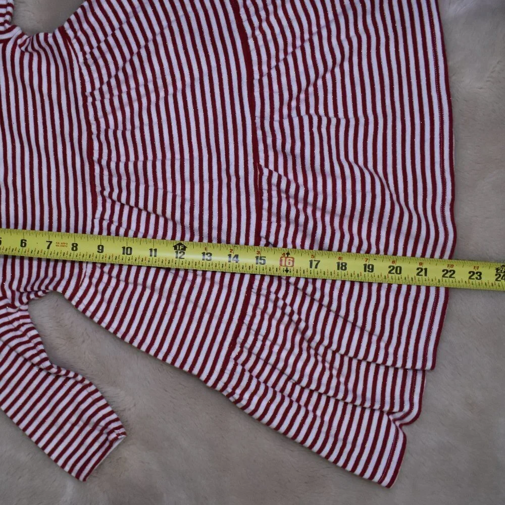 Baby Gap Girls Striped Dress Size 5 Long Sleeve Red White Holiday